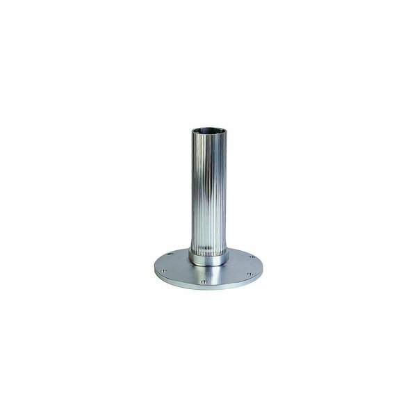 Attwood Garelick EEz-in Fixed Overall Height 2.875 Seat Base, Ribbed Stanchion, Satin Anodized Finish 75532